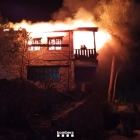Imatge de l'incendi d'una casa al Montmell.
