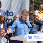 El president del PP, Albert Núñez Feijóo, en un acte de campanya a Salou