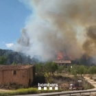 Imatge de l'incendi d'Horta de Sant Joan.