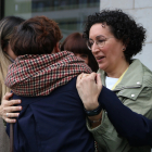 La secretària general d'ERC, Marta Rovira, amb la diputada en les dues últimes legislatures Jenn Díaz, a Ginebra (Suïssa).