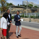 D'esquerra a dreta, Maria Mercè Martorell, Pere Lluís Huguet i Sergio Sayas.
