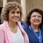 La candidata del PP a les eleccions europees, Dolors Montserrat, amb la regidora a Sant Sadurní d'Anoia, Carme Díaz