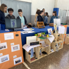 Alumnes de cinquè de primària de l’Escola Doctor Alberich i Casas presentant el seu projecte.