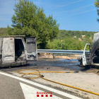 Imatge dels vehicles que han cremat