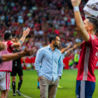 Imatge del partit entre el Nàstic i el Málaga