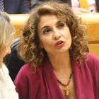 La vicepresidenta primera del govern espanyol, María Jesús Montero, aquest dimarts al Senat.