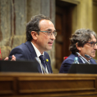El president del Parlament, Josep Rull, pronuncia el seu primer discurs com a president després de ser escollit.