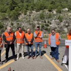 La consellera de Territori, Ester Capella, ha explicat les obres per instal·lar barreres dinàmiques en un talús de la C-14 a la província de Lleida.