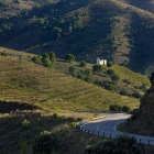 Imatge d'una carretera envoltada de vinyes al Priorat.