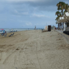 La platja del Cap Sant Pere després de les actuacions de reposició de sorra.