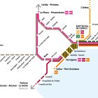 Esquema general del Pla de Transport Alternatiu entre Sant Vicenç de Calders i Tarragona per obres d’Adif al túnel de Roda de Berà.