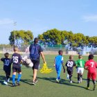 Imatge d'un equip de futbol 7 al camp annex del Nàstic.