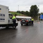 Un dels controls que els Mossos estan fent al Camp de Tarragona i les Terres de l'Ebre per l'episodi de pluges intenses.