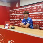 El jugador del Nàstic, David Concha, ahir, a la sala de premsa del Nou Estadi Costa Daurada.