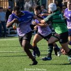 Els jugadors del Club Rugby Tarragona durant un partit de la fase prèvia.