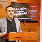 L'alcalde de Tortosa, Jordi Jordan, en la presentació de la programació d'arts escèniques.