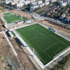 Vista aèria dels camps de futbol de Salou.