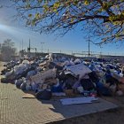 Aspecte que oferia l'àrea d'emergència de l'Arboç abans de la neteja de l'espai en el marc de la segona alerta sanitària.