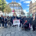 Imatge de la presentació del nou Cupó de l'ONCE en què apareix la Rambla Nova.