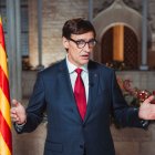 El president de la Generalitat, Salvador Illa, durant el discurs institucional de Nadal