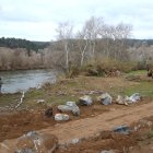 Imatge de la finca de Móra la Nova que s'està condicionant per fer la captació del riu Ebre i traslladar l'aigua a l'embassament dels Guiaments.