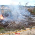 Imatge de l'incendi d'aquest dissabte a la Riera de Gaià