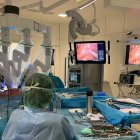 Una cirugia amb el robot DaVinci a l'Hospital Sant Joan de Reus.