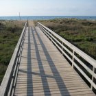 Imatge del sender Blau a la platja dels Muntanyans de Torredembarra.