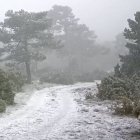 Imatge del paisatge nevat aquesta setmana als Ports