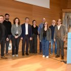 L’alcalde del Vendrell amb els responsables tècnics dels diferents projectes que es van presentar.