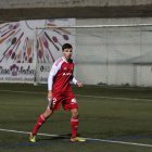 Biel Vicens durant el duel de Copa Catalunya contra el Cerdanyola.