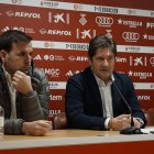 El director esportiu, Javi Sanz i el president executiu del Nàstic, Lluís Fàbregas.