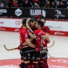 Els jugadors del Reus Deportiu Virginias celebrant una victòria en un partit d’aquesta temporada.