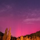 Imagen de archivo de auroras boreales en Prades.