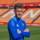 El jugador del Nàstic, Roberto Torres, durant el dia d’ahir a la gespa del Nou Estadi Costa Daurada.