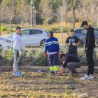 Els joves al Jardí Agrari del Camp.