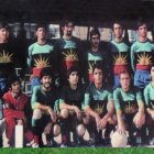 La plantilla del CF Biafra l’any 1970 al camp del Reus Deportiu.