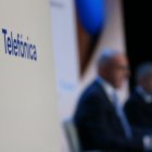 Roda de premsa de presentació dels resultats de Telefónica que ha tingut lloc aquest dijous a Madrid amb el president de la firma, Marc Murtra
