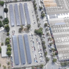 Fotografia d’arxiu de la instal·lació solar del dipòsit de vehicles.