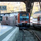 Un tren de Rodalies abandonant l'Estació de França