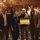 Ángel Pérez rep el premi de finalista espanyol de la tercera edició de Torres Brandy Zero Challengepel seu projecte al restaurant El Pòsit de Tarragona.