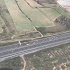 Imatge aèria de la via afectada per l'accident