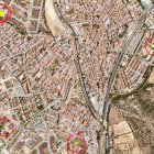 Mapa dels solars cedits al Vendrell per fer pisos.