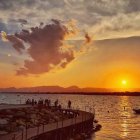 Imatge de la posta de sol a Salou.