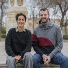 Els historiadors Anna Pastor i Axel Baiget aquest dijous a Tarragona.