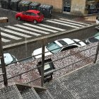 Imagen de la granizada que ha caído este martes por la tarde en Reus.