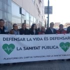 Presentació de la convocatòria de vaga per una sanitat pública de qualitat.