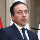 El ministre d’Exteriors, José Manuel Albares, aquest dilluns a Madrid amb una reunió sobre defensa europea i Ucraïna