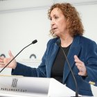 Imatge d'arxiu de la portaveu d'ERC al Parlament, Ester Capella, en roda de premsa