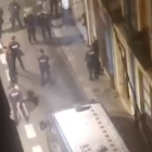 Imatge del dispositiu policial conjunt d'aquesta matinada a Tarragona